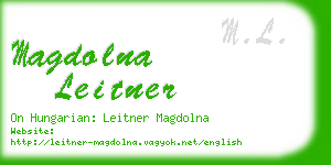 magdolna leitner business card